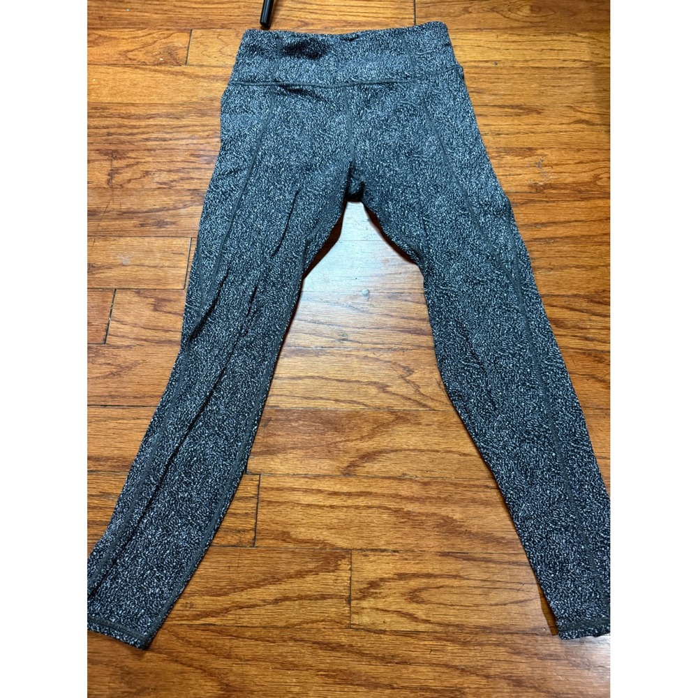 Athleta Lightning Static 7/8 Tight Leggings Gray Space Dye High Rise Medium